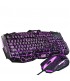 Sunsonny SV100 USB Wired 3 LED Backlight Gaming Keyboard and Mouse Combo for Desktop Laptop PC  