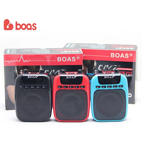BOAS Wireless Microphone Special Amplifier for Guide Teacher External Voice Lound Speaker Support U Disk/TF Card  