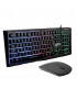 Rainbow Backlights USB Wired Gaming Keyboard and 2.4GHz Wireless Mouse Set 2 Pieces a Kit for PC Laptop  