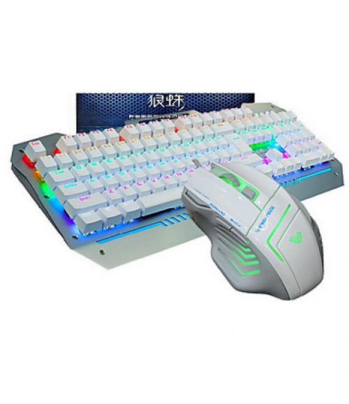AULA  F2009 Mechanical Wired USB  Game Keyboard & Mouse With LED  