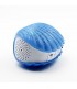 B-08 BT V2.0 Shell Wireless Bluetooth Mini Speaker w/ TF, USB 2.0 LED Ligth - Blue + White  