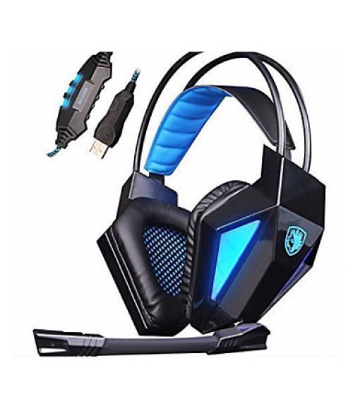 Sades SA-710 USB 7.1 Professional Gaming Headphone Headsets with Microphone & Remote Controller  