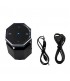 HY-L16 Wireless Bluetooth Touch Screen Speaker w/ TF, FM, USB 2.0, LED Red + Blue Light - Black  