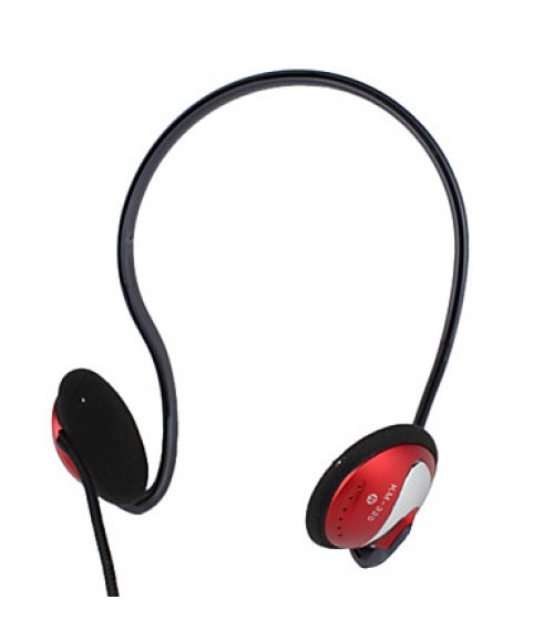 Kanen Stereo Quality Sound Neckband Design Headphone with Microphone and Volume Control (Red)  