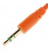 Trendy Ear Hook Stereo Earphones-Green+Orange(3.5mm-Plug/120cm-Cable)  