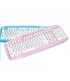 Universal Mechanical Touch White Blue or Pink Wired USB Keyboards  