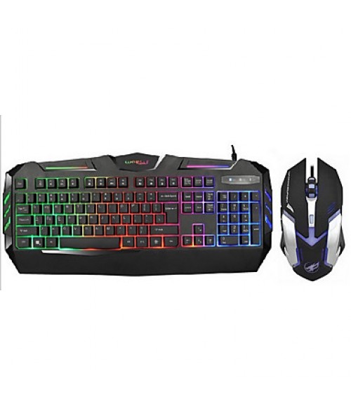 2400Dpi Wired USB Game Keyboard & Mouse For Desktop/Laptop  With LED  
