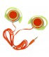 Trendy Ear Hook Stereo Earphones-Green+Orange(3.5mm-Plug/120cm-Cable)  